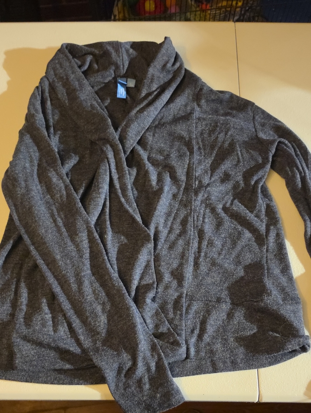 Simply Vera Vera Wang Dark Blue Shawl Collar Sweater Cardigan
